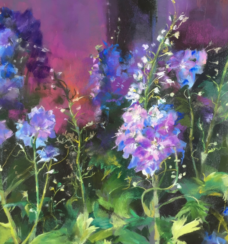 Delphinium Dell by artist Enid Wood